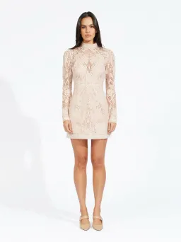 Alice McCall Floral Vine Mini Dress Chai Latte Size 8 for rent on The Volte - image 1
