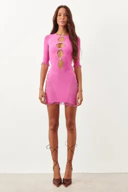 Poster Girl Miranda Mini Dress Fuchsia Size OS for rent on The Volte - image 1