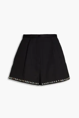 Sandro Fluro Satin Crop Pink, Effie Shirt Pink and Java Embellished Twill Shorts Black Size 8 for rent on The Volte - image 6