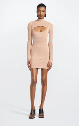 Dion Lee Hosiery Bra Mini Dress Desert Nude Size 8 for rent on The Volte - image 1
