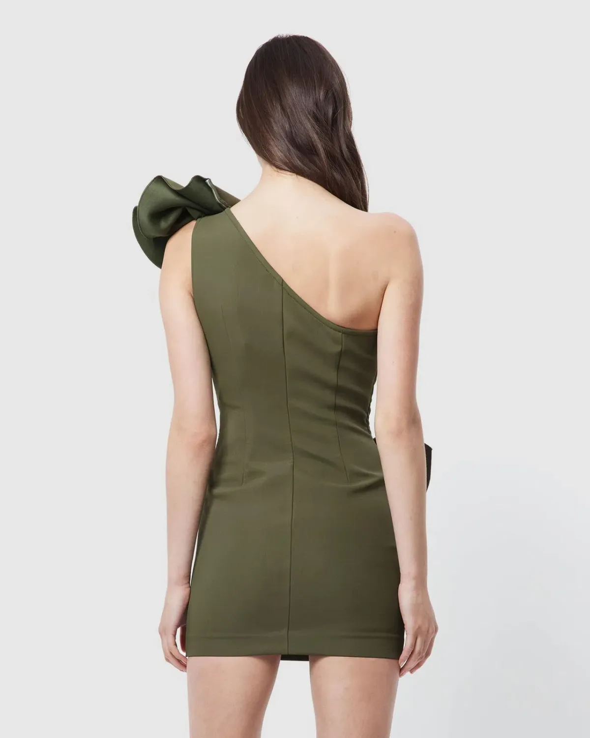 Mossman Cosmic Mini Dress Khaki Size 6 - Image 3