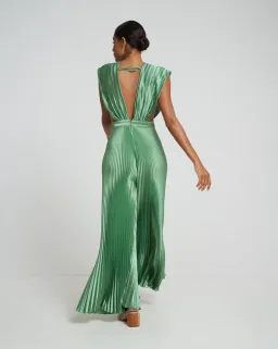 Lidee Gala Jumpsuit in Sea Foam Green Size 8 for rent on The Volte - image 2