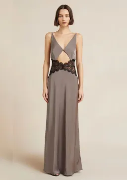 Bec & Bridge Camille Maxi Dress in Pewter Grey Size 8 for rent on The Volte - image 1