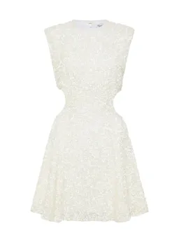 Aje Mirage Beaded Mini Dress Ivory Size AU 10 for rent on The Volte - image 5