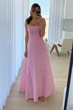 Aje Soundscape Maxi Dress Chalk Pink Size 8 for rent on The Volte - image 5