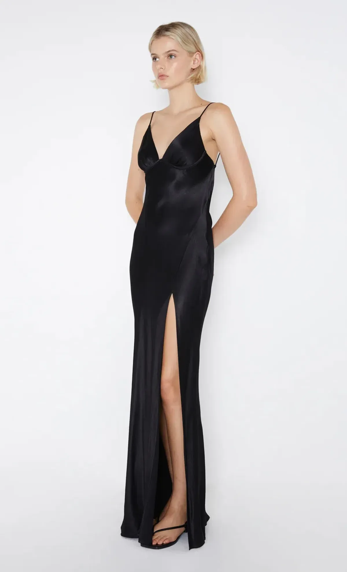Bec & Bridge Ren Split Maxi Dress in Black Size 6 - Image 4