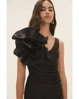 Aje Energy Mini Dress Black Size AU 8  for rent on The Volte - image 3