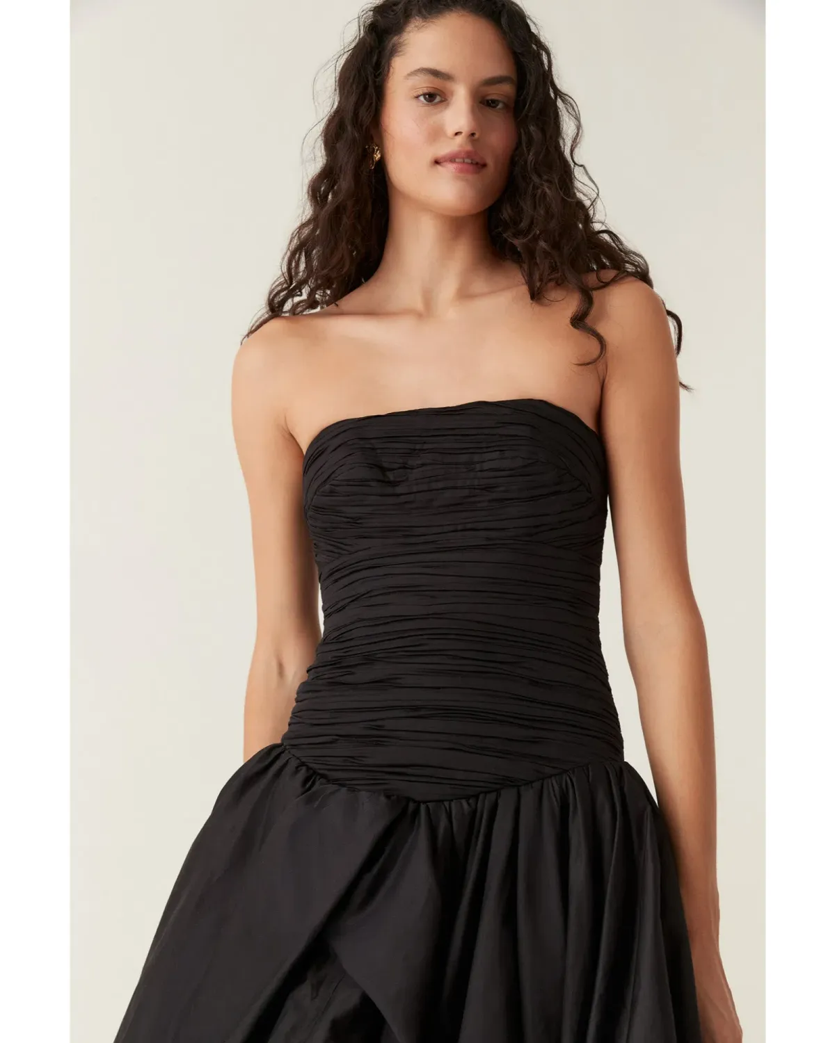 Aje Violette Bubble Hem Maxi Dress Black Size AU 6 - Image 3