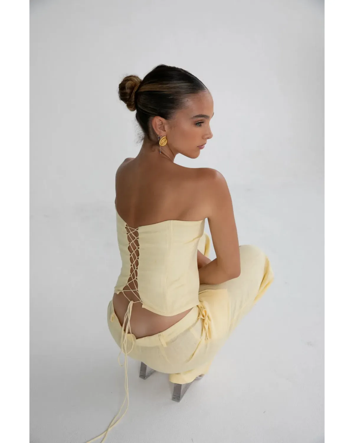 HNTR The Label Luiza Corset & Ipanema Pant Lemon Size XS / AU 8 - Image 4