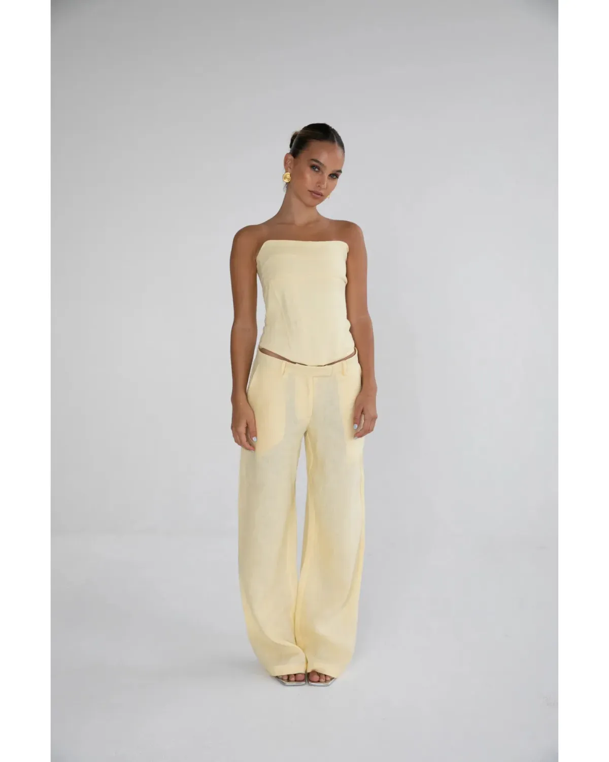 HNTR The Label Luiza Corset & Ipanema Pant Lemon Size XS / AU 8 - Image 3
