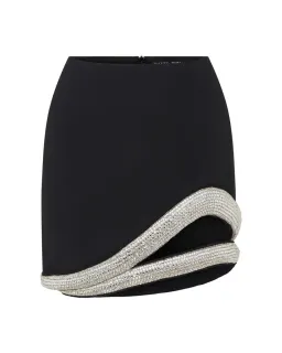 David Koma 3D Crystal Hem Mini Skirt Black Size 8 for rent on The Volte - image 2