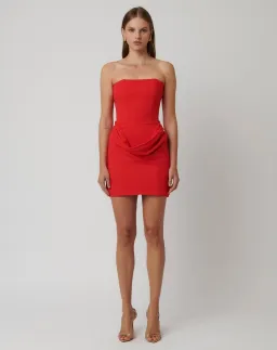 Effie Kats Merci Mini Dress Cherry Red Size L / AU 12 for rent on The Volte - image 2