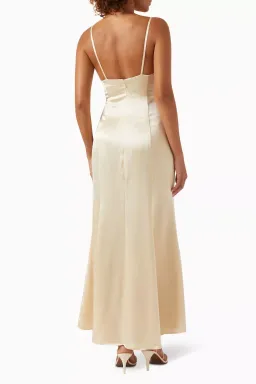 Anna Quan Catalina Cut Out Dress Buff Beige 14 for rent on The Volte - image 3