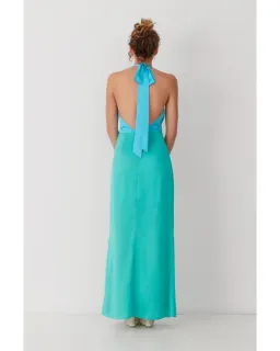 The Wolf Gang Oahu Slip Dress Aquamarine Size AU 8 for rent on The Volte - image 4