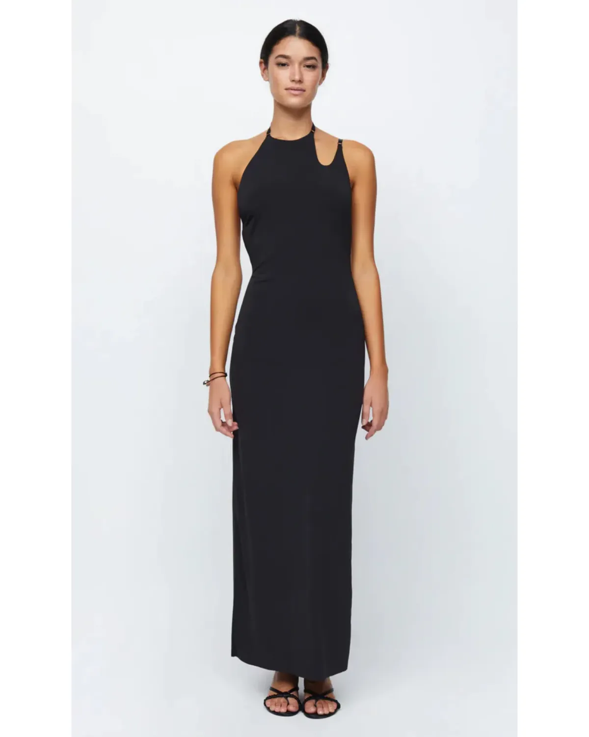 Bec & Bridge Zadie Asymmetric High Neck Maxi Dress In Black Size AU 8 - Image 1