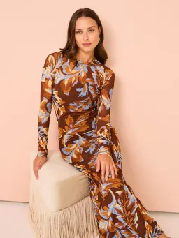 Ownley Carla Dress Retro Leaf Size AU 8 for rent on The Volte - image 4