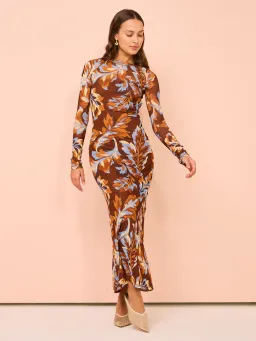 Ownley Carla Dress Retro Leaf Size AU 8 for rent on The Volte - image 1