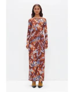 Ownley Carla Dress Retro Leaf Size AU 10  for rent on The Volte - image 1