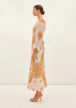 Kate Ford Mantilla Sleeved Gown Zinnia Print Size 3 (AU 12) for rent on The Volte - image 2