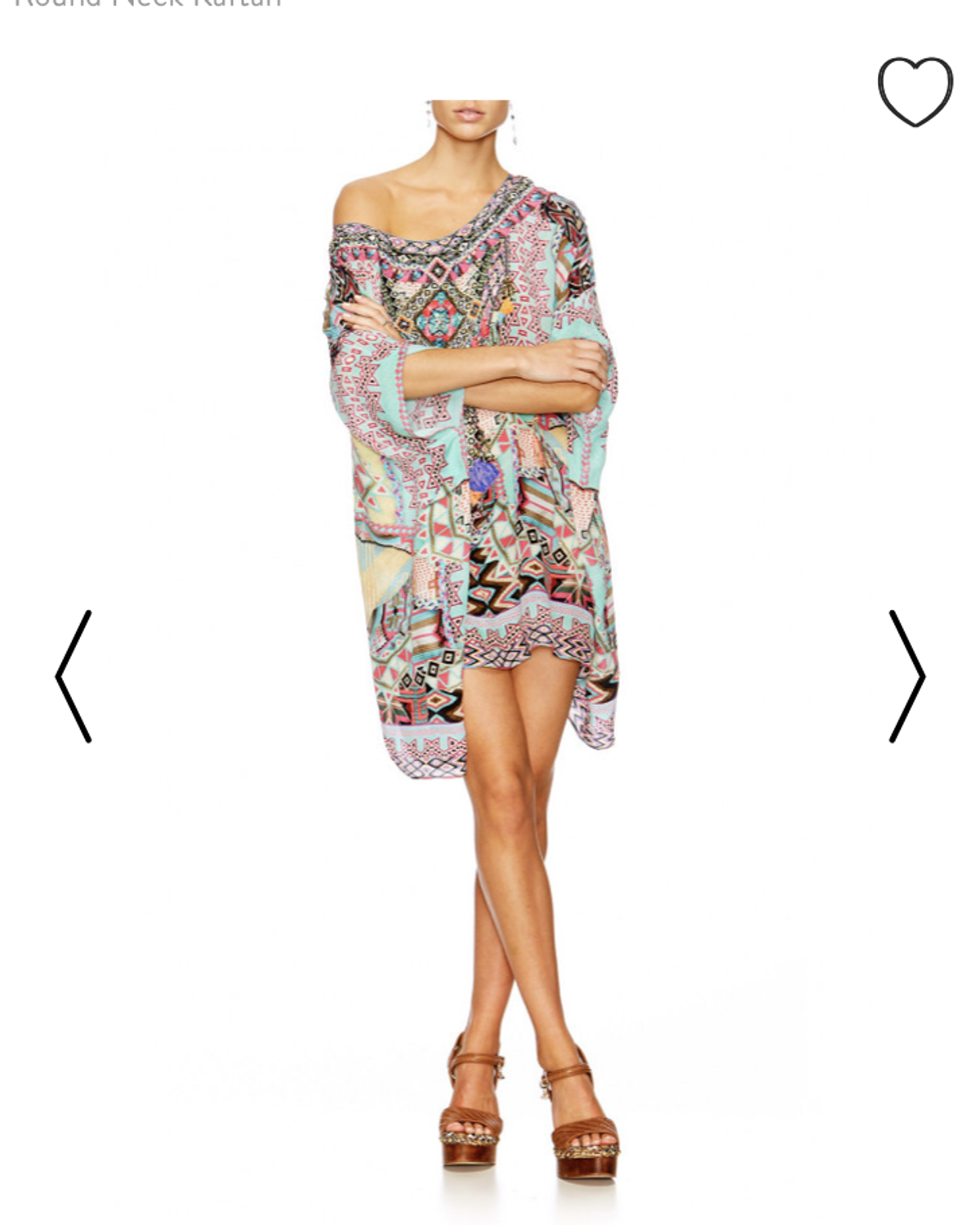 Camilla Mochilla Chiller Short Round Neck Kaftan Print One Size - Image 1
