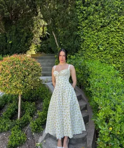 House of CB Rosalee Cotton Bustier Sundress White Vintage Floral Print Size S / AU 8 for rent on The Volte - image 6