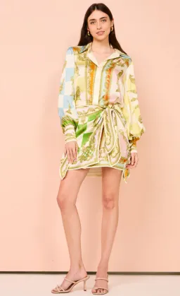 Alemais Checkmate Silk Mini Dress Multi Size 10 for rent on The Volte - image 7