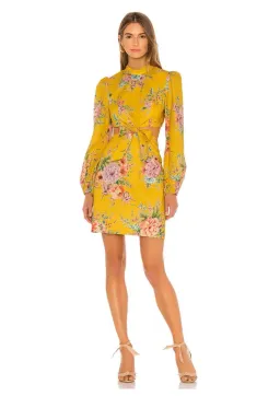 Zimmermann Zinnia Bow Cut Out Short Dress Golden Floral Size 1 / AU 10 for rent on The Volte - image 1
