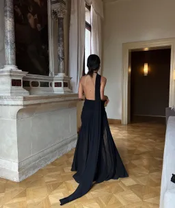 Effie Kats Venezia Gown Black Size XS / AU 6 for rent on The Volte - image 2