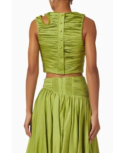 Aje Jolie Skirt and Top Set Verdant Green Size 6  for rent on The Volte - image 2