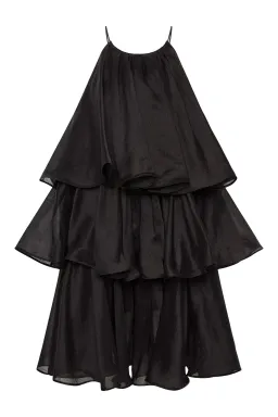 Aje Claudia Tiered Mini Dress Black Size 8	 for rent on The Volte - image 3