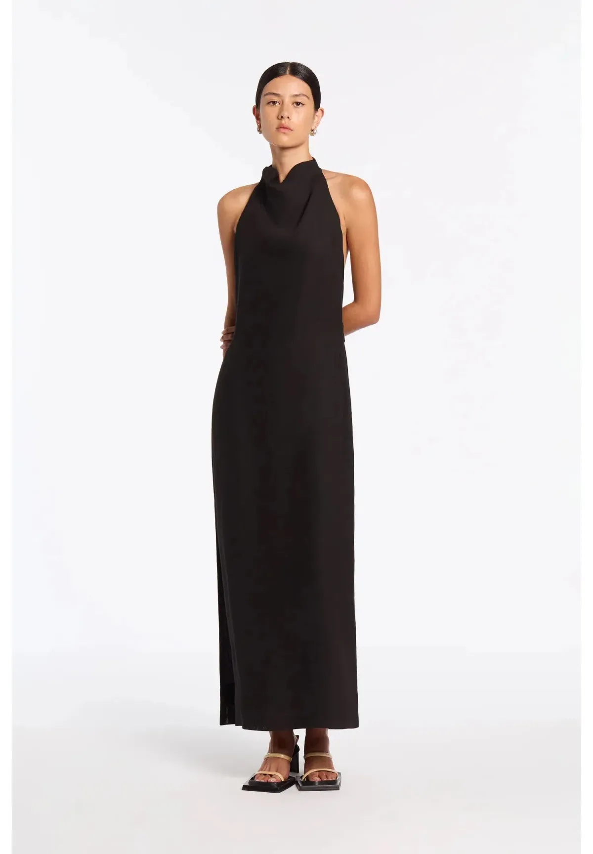 Sir the Label Clemence Halter Midi Dress in Ivory Size 10 - Image 1