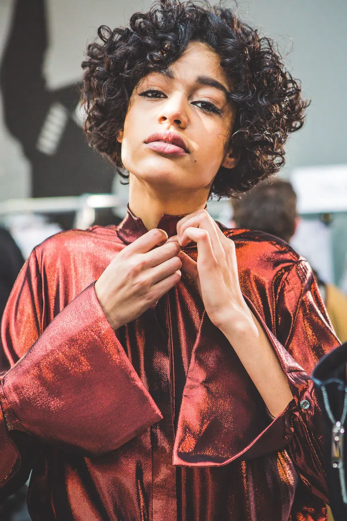 Ellery Red Silk Blend Lamé Dress Red Size 6 - Image 4