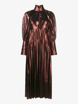 Ellery Red Silk Blend Lamé Dress Red Size 6 for rent on The Volte - image 5