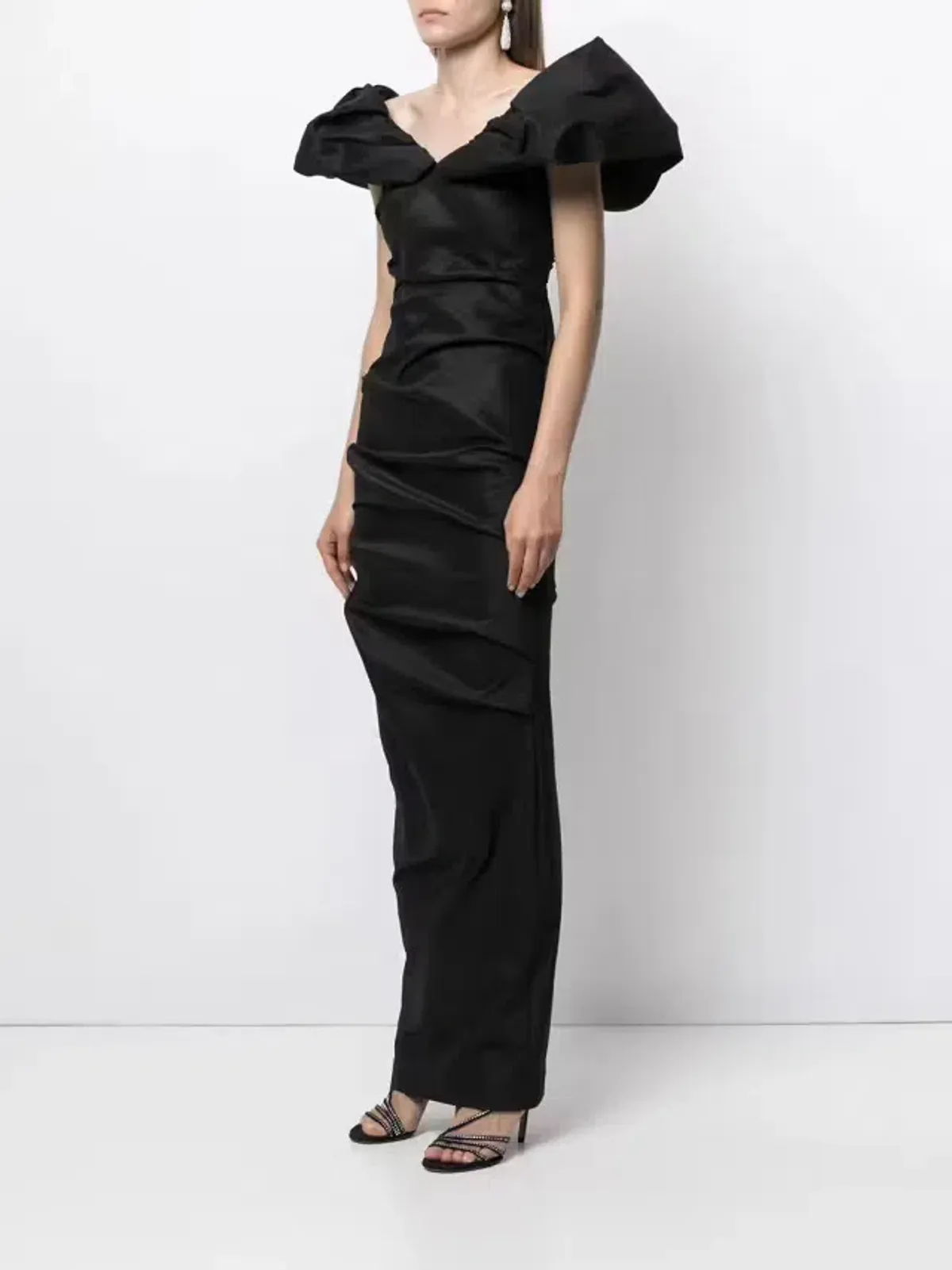 Rachel Gilbert Frey Gown Black Size 6 - Image 2