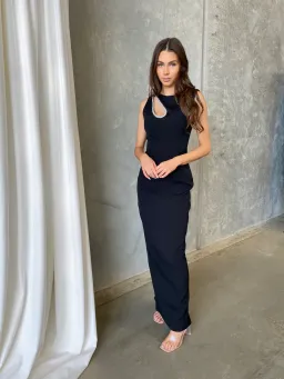 Bianca and Bridgett Valencia Midi Dress Black Size 12 for rent on The Volte - image 1