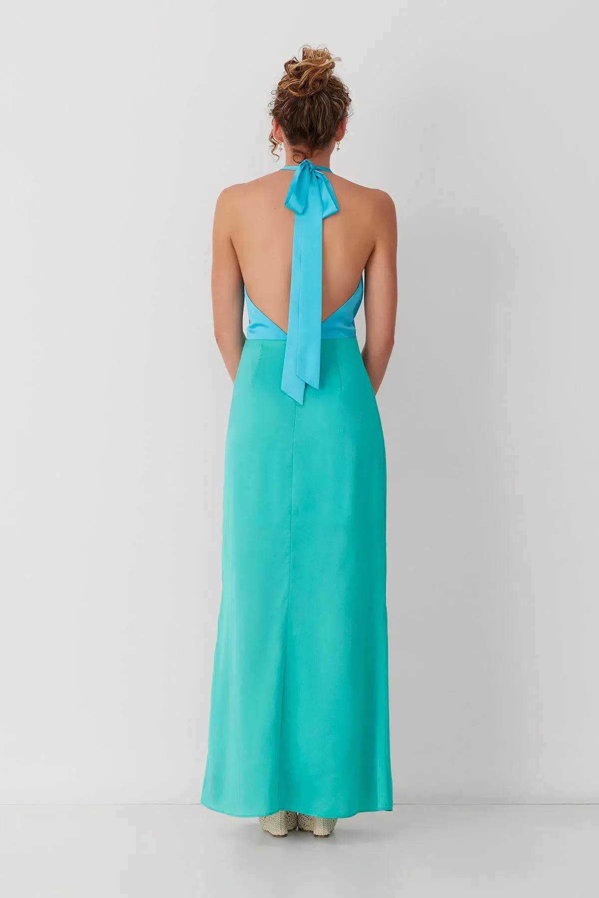  The Wolf Gang Oahu Slip Dress Aquamarine Size 8 - Image 5