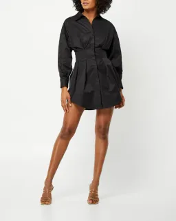 Mossman A New Light Shirt Mini Dress Black Size 10 for rent on The Volte - image 2