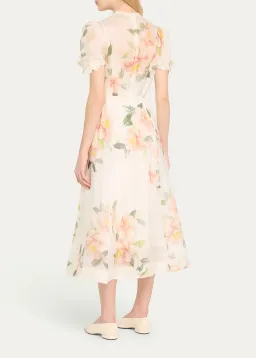 Zimmermann Natura Liftoff Flower Midi Dress Ivory Camellia Size 0 / AU 8 for rent on The Volte - image 3