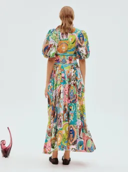 Alemais Evergreen Midi Dress Multi Size 8 for rent on The Volte - image 3