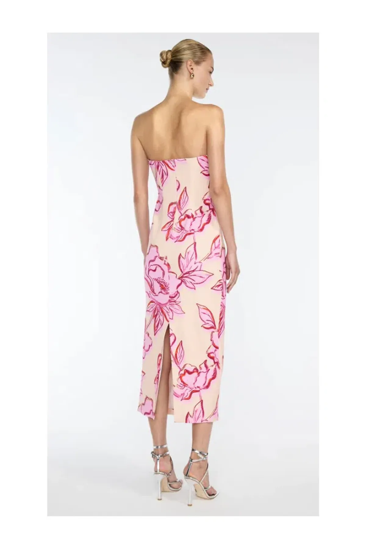Manning Cartell Artistic Spirit Strapless Midi Dress Pink Size 4 - Image 2