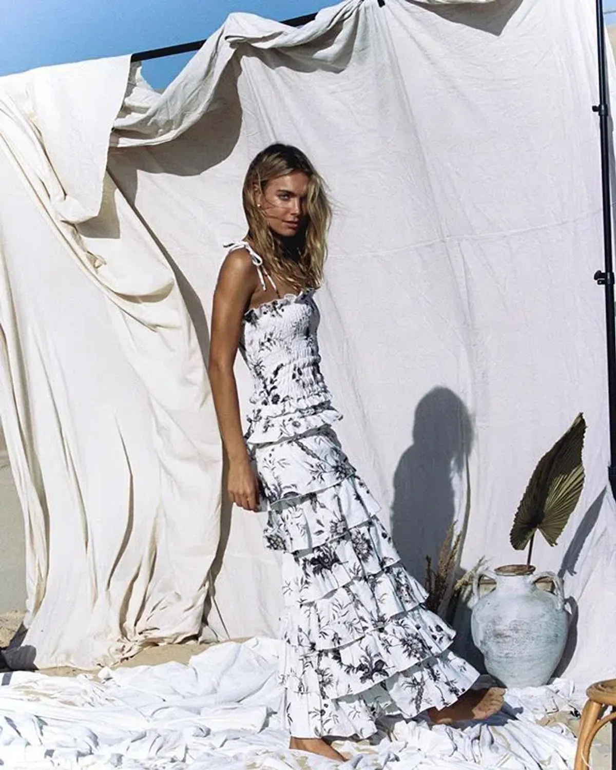 Sir the Label Marielle Ruffle Maxi Dress Floral Size 10 - Image 2