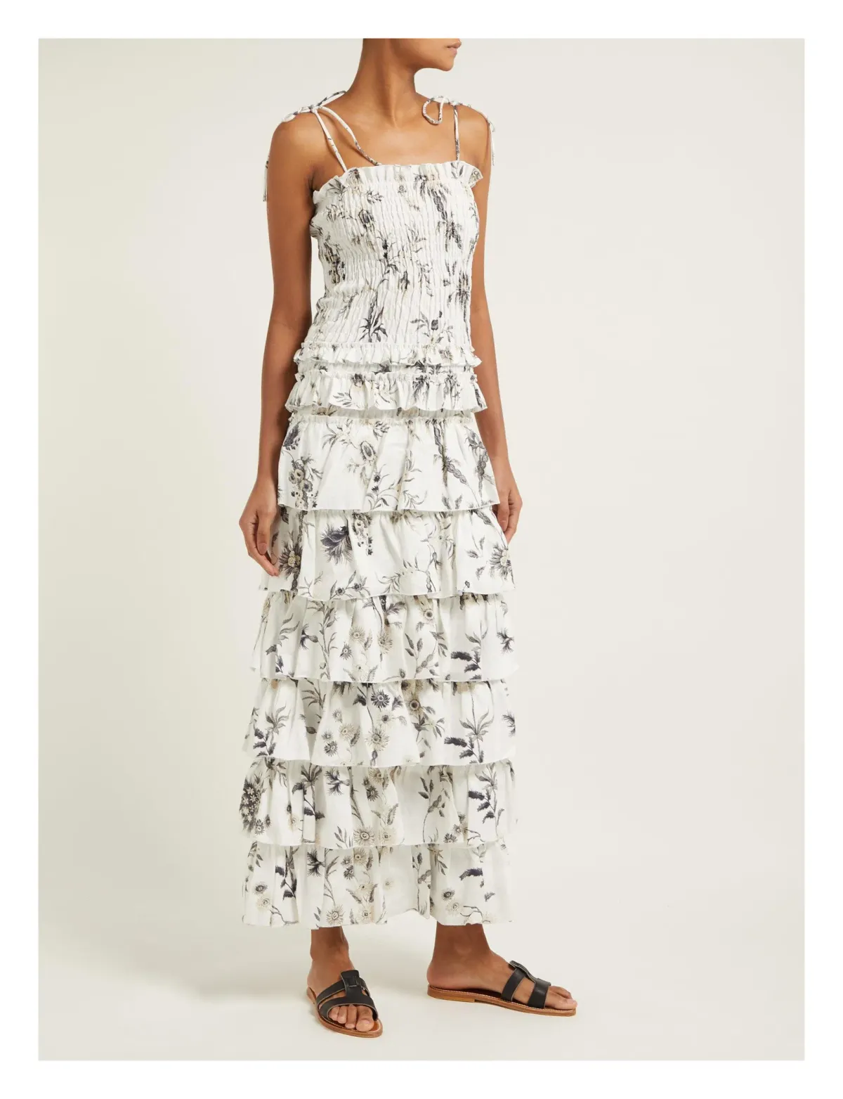 Sir the Label Marielle Ruffle Maxi Dress Floral Size 10 - Image 1