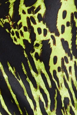 Ganni Silk Blend Satin Maxi Dress in Green Tiger Print Size M / AU 10 for rent on The Volte - image 3