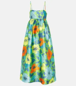 Alemais Calpyso Midi Dress Green Blue Floral Size AU 10 Exclusive for rent on The Volte - image 5