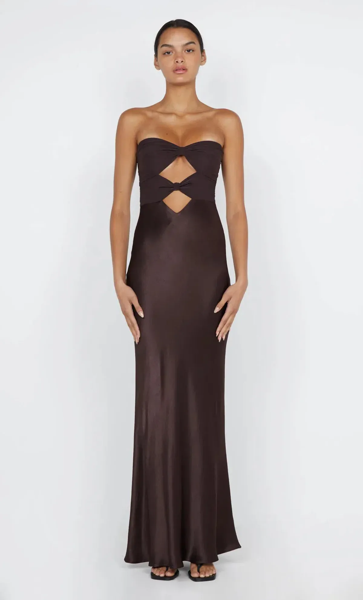 Bec & Bridge Halle Strapless Dress Chocolate Size 10 - Image 7