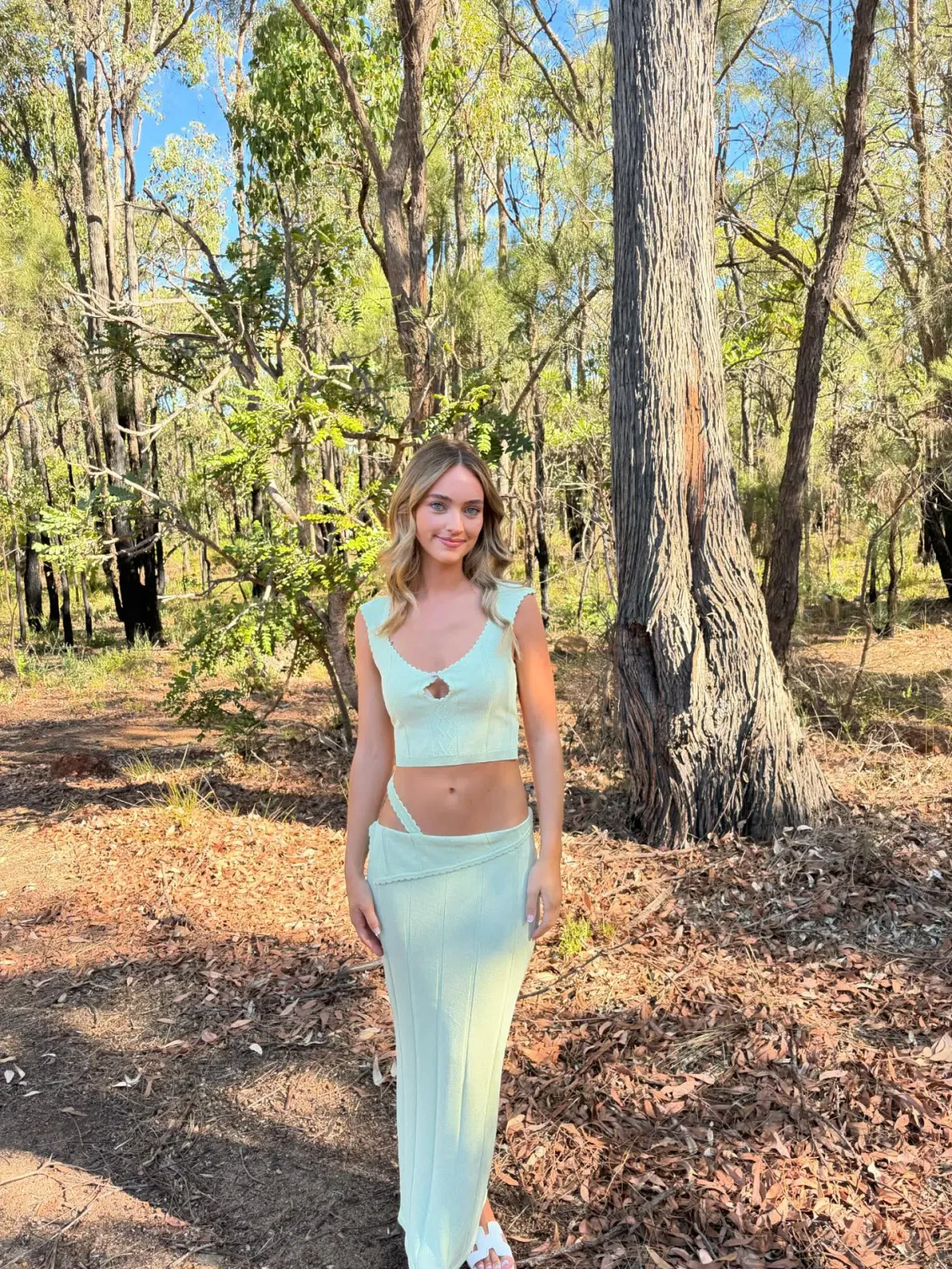 Amiss The Label Joanne Top and Skirt Set Green Size S / AU 8 - Image 3