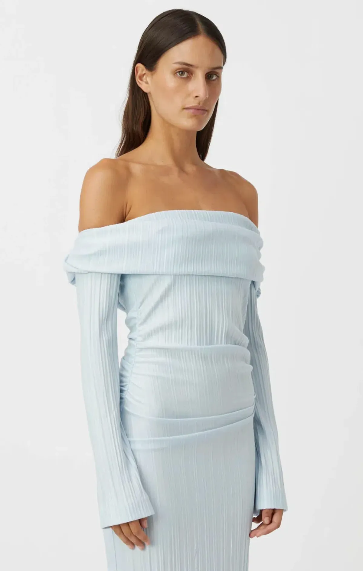 Camilla & Marc Shaw Off Shoulder Dress Sky Blue Size 8 - Image 2