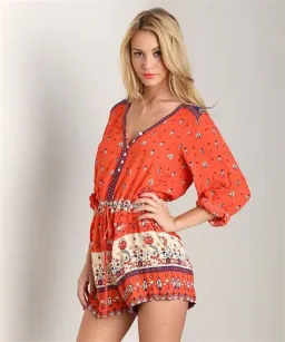 Spell Desert Wanderer Playsuit Sunset Red Size XXL / AU 16 for rent on The Volte - image 3