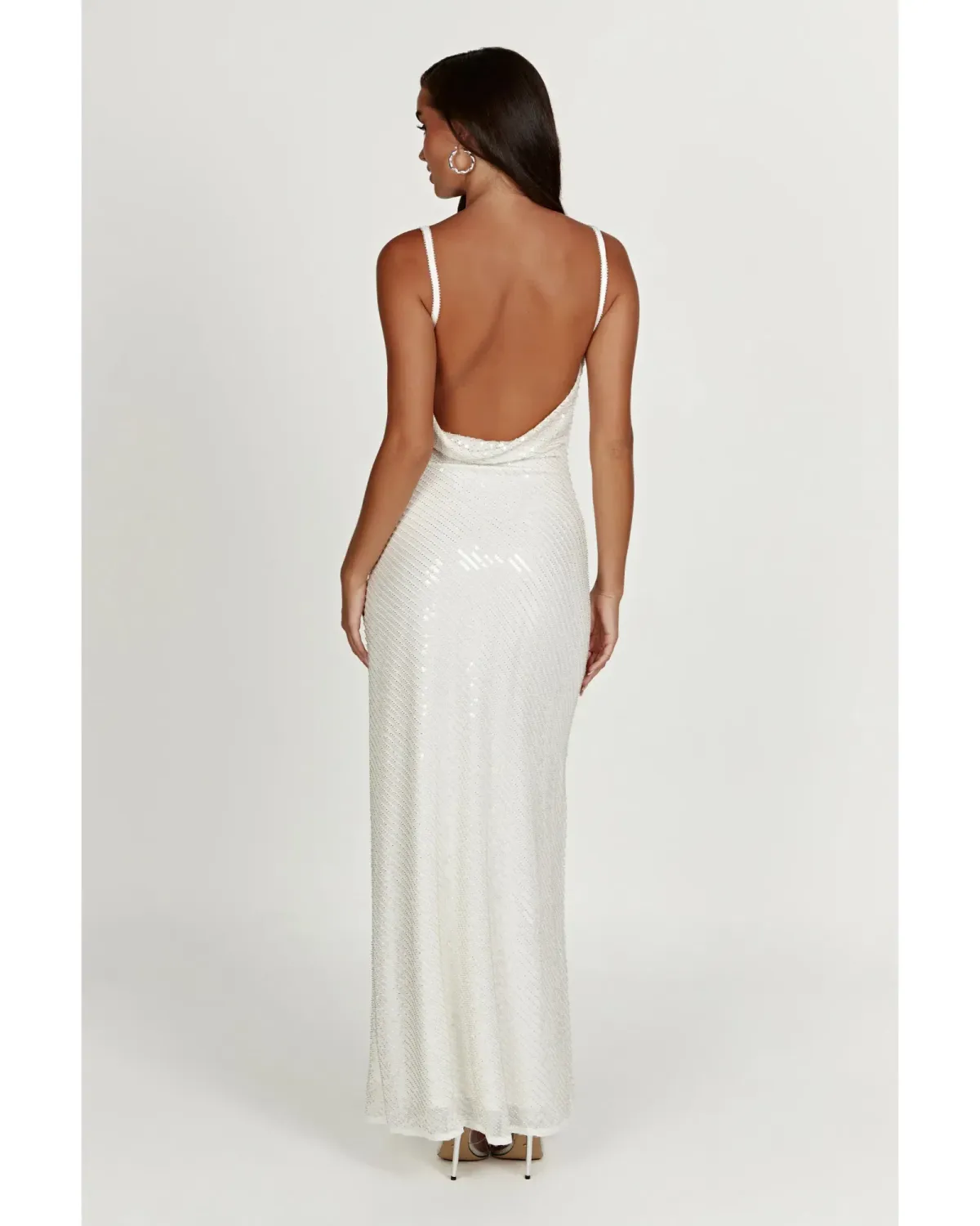 Meshki Marise Sequin Gown White Size XS / AU 8  - Image 3