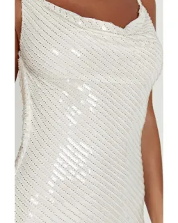 Meshki Marise Sequin Gown White Size XS / AU 8  for rent on The Volte - image 2
